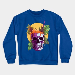 Tropical Skull-rise Crewneck Sweatshirt